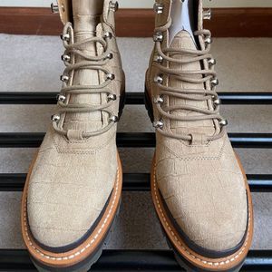 MARC FISHER Women Izzei Leather Hiking Boots - NEW NWOB